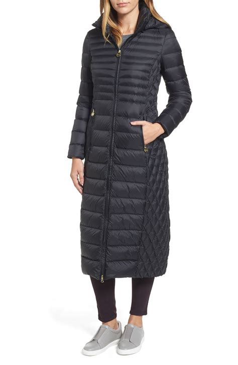 michael kors womens long puffer jacket|Michael Kors lightweight jacket.